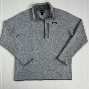 Patagonia Better Sweater 1/4 Zip Pullover Men L Stonewash Gray Gorpcore Prepp